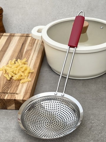 Muôi Lỗ Inox 304 Nguyên Khối Cỡ Lớn KAIYO 28cm
