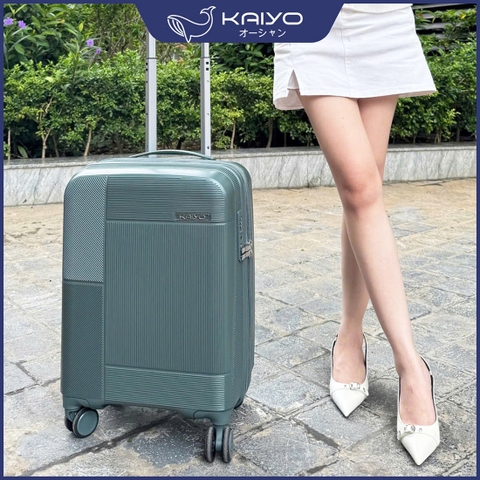 Vali cần kéo khóa số TSA Kaiyo 20 inch chịu lực va đập tốt, độ mở rộng thêm 20%