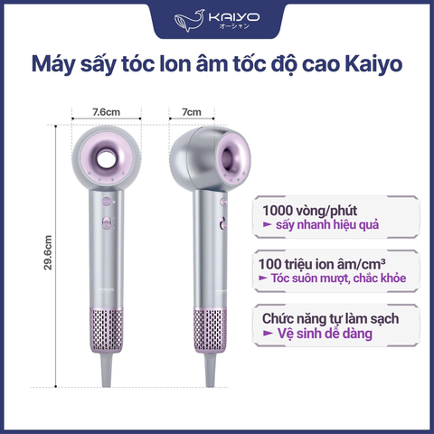 Máy sấy tóc ion âm dòng high speed cao cấp Kaiyo (Model KHD-412)