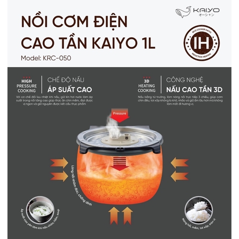 Nồi cơm điện cao tần Kaiyo 1L KRC-050