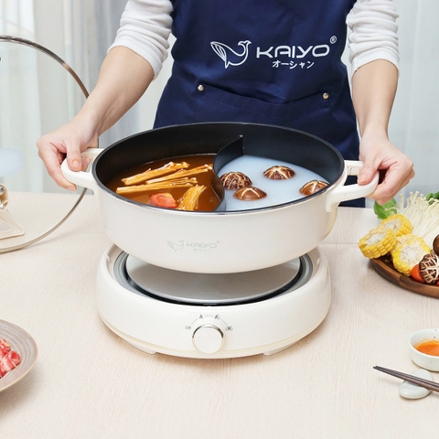 Nồi lẩu điện KAIYO 2 ngăn  dung tích 6 lít model KHP-064