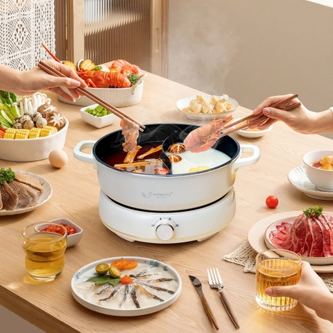 Nồi lẩu điện KAIYO 2 ngăn  dung tích 6 lít model KHP-064