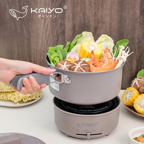 Nồi lẩu điện di động đa năng KAIYO 2 lít KPP-065 có thể xếp gọn dễ dàng mang theo