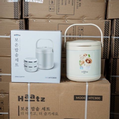 Nồi ủ chân không Haatz HTC800 tiết kiệm nhiên liệu, đun nấu an toàn và dinh dưỡng 4.5 lít tặng cặp lồng - Free ship