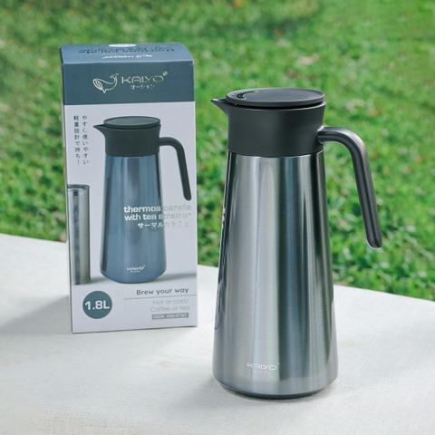 Bình giữ nhiệt kèm lọc trà Kaiyo dung tích 1.8L thành bình 2 lớp inox 304 giữ nhiệt 24 tiếng