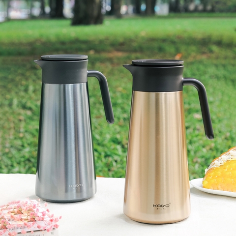 Bình giữ nhiệt kèm lọc trà Kaiyo dung tích 1.8L thành bình 2 lớp inox 304