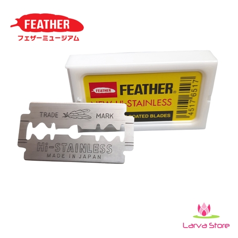 Hộp 10 Lưỡi Dao Lam Feather Cực Sắc Bén - Sản xuất tại Nhật Bản