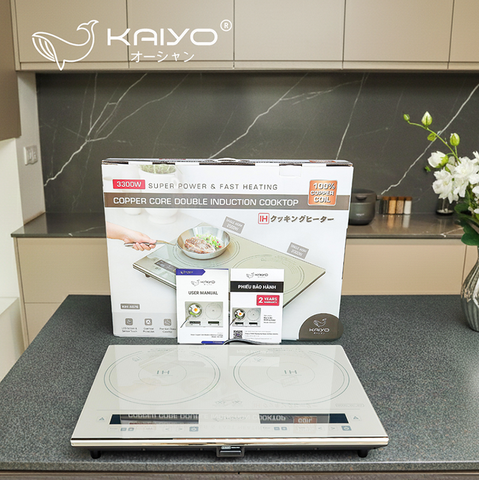 Bếp từ đôi lõi đồng 100% KAIYO công suất 3300w bảo hành chính hãng 2 năm KIH-407
