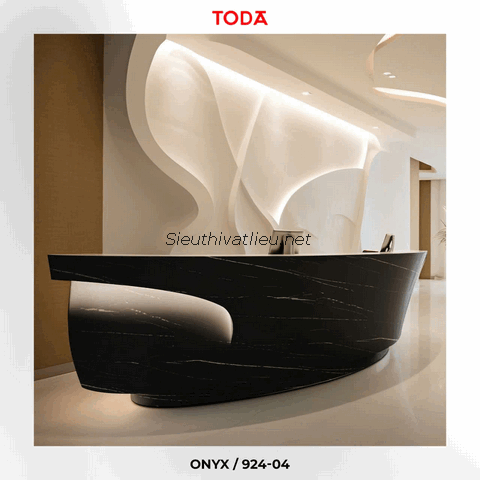 Film nội thất Toda 924-04 vân đá marble đen sọc trắng