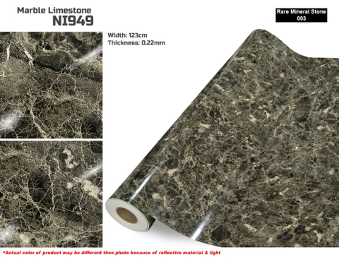 Film nội thất Infeel NI949 vân đá marble màu xám bóng