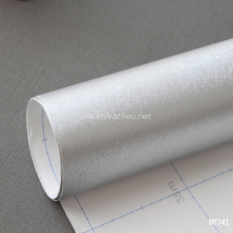 Film nội thất Infeel MT741 vân kim loại bạc xước