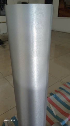 Film nội thất vân kim loại MG123 bạc xước