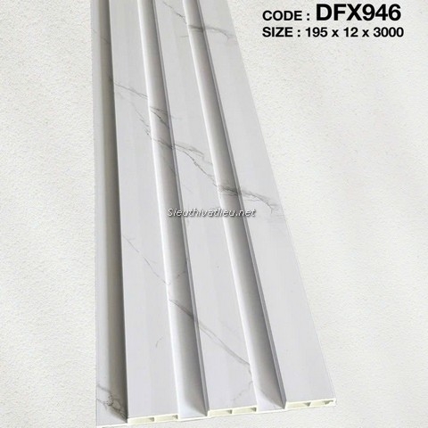 Lam nhựa 3 sóng Decor DFX946 vân đá trắng