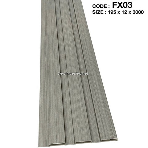 Lam nhựa 3 sóng Decor FX03 vân gỗ màu xám