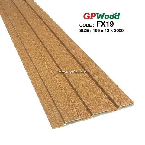 Lam nhựa 3 sóng Decor FX19 vân gỗ màu vàng