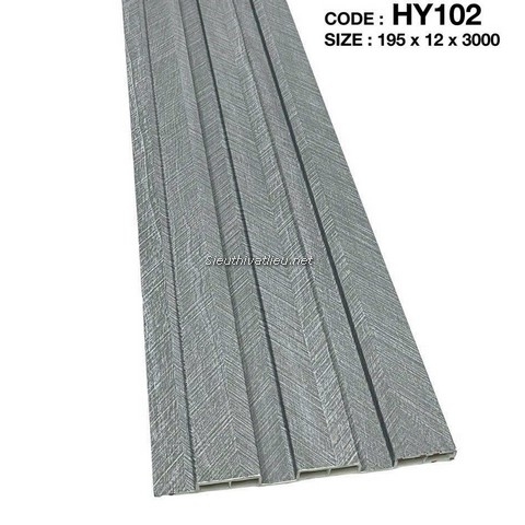 Lam nhựa 3 sóng Decor HY102 vân gỗ màu xám