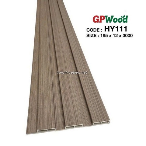 Lam nhựa 3 sóng Decor HY111 vân gỗ màu xám nâu