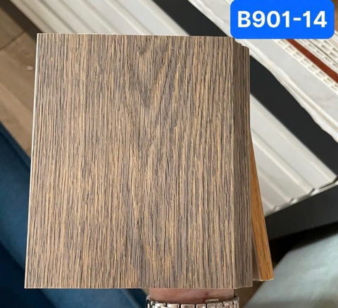 Len tường nhựa vân gỗ B901-14 cao 120 màu xám
