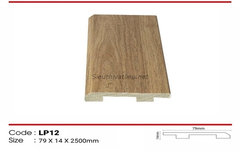 Len tường nhựa  LP12 vân gỗ màu vàng