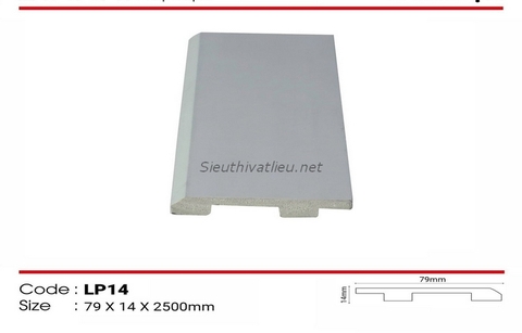 Len tường nhựa LP14 màu trắng