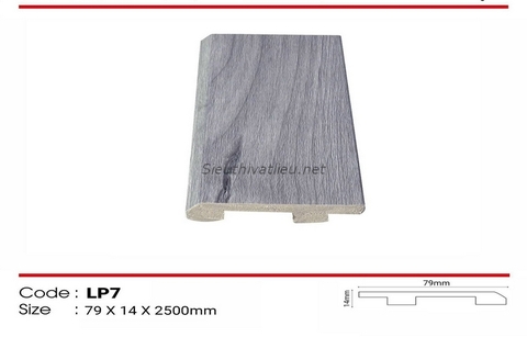 Len tường nhựa LP7 vân gỗ màu xám