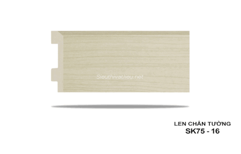 Len tường nhựa SK75-16 vân gỗ màu kem