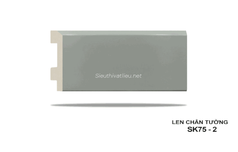 Len tường nhựa SK75-2 vân trơn màu xám
