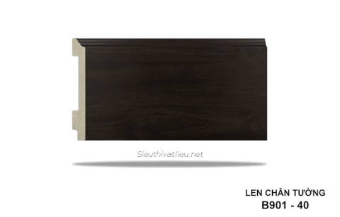 Len tường nhựa B901-40 cao 120 vân gỗ màu nâu đen