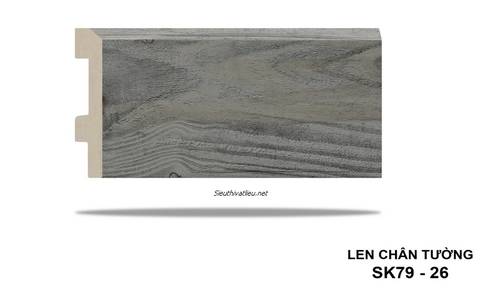 Len tường nhựa SK79-26 vân gỗ màu xám