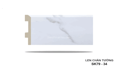 Len tường nhựa SK79-34 vân đá trắng vân xám