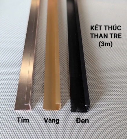 Nẹp nhôm kết thúc tấm ốp than tre 5mm