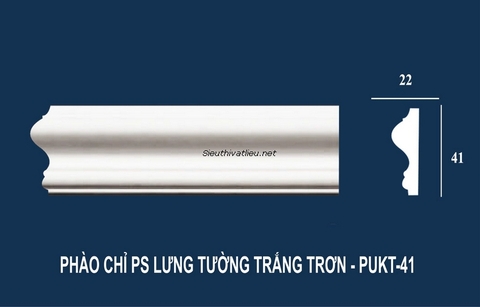 Phào chỉ tường PU PUKT-41 trắng trơn