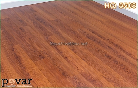 SÀN GỖ POVAR HQ5508 8MM MÀU NÂU ĐỎ