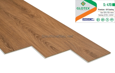 Sàn nhựa hèm khóa Glotex 4mm S470