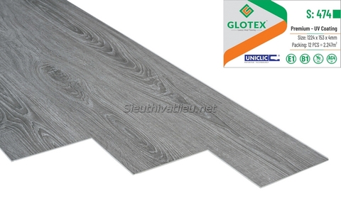 Sàn nhựa hèm khóa Glotex 4mm S474