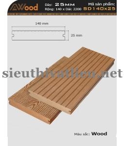 Sàn Gỗ Ngoài Trời Awood SD 140x25 Wood