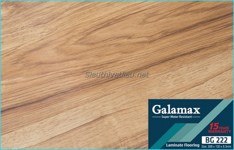 Sàn gỗ Galamax bản nhỏ 8mm BG222 mau be