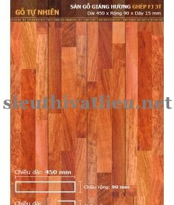 Sàn Gỗ Tự Nhiên Giáng Hương Ghép FJ3T 450mm