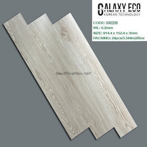 Sàn nhựa dán keo vân gỗ Galaxy Eco GW2209