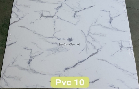 Tấm nhựa pvc vân đá màu trắng PVC10