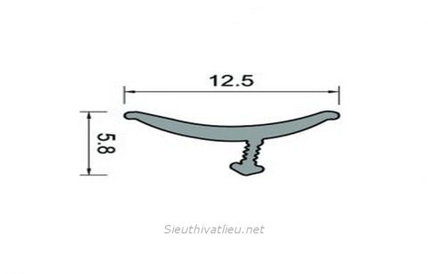 Nẹp nhôm ốp bo tròn góc trong TC12.5