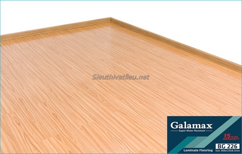 Sàn gỗ Galamax bản nhỏ 8mm BG226 màu vàng