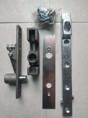 Phụ kiện bản lề sàn, cối trên dưới cửa thuỷ lực nhôm, sắt, gỗ, inox