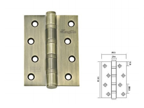 Bản lề cửa gỗ Kingku 3043AB màu trắng