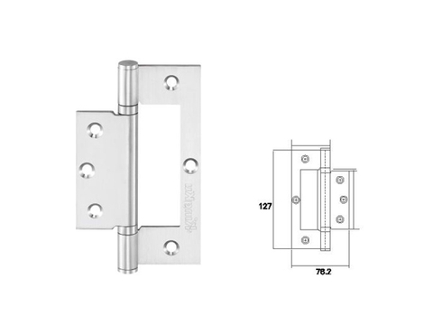 Bản lề cửa gỗ Kingku 2543SS màu trắng
