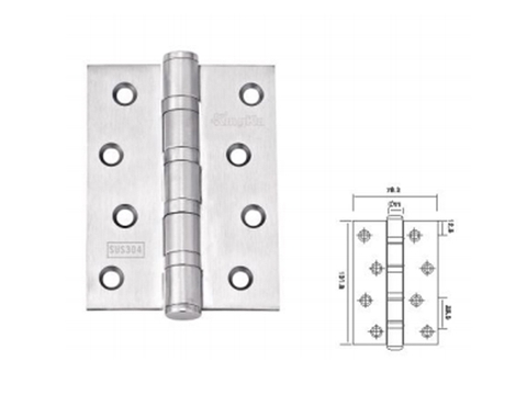 Bản lề cửa gỗ Kingku 3043SS màu trắng