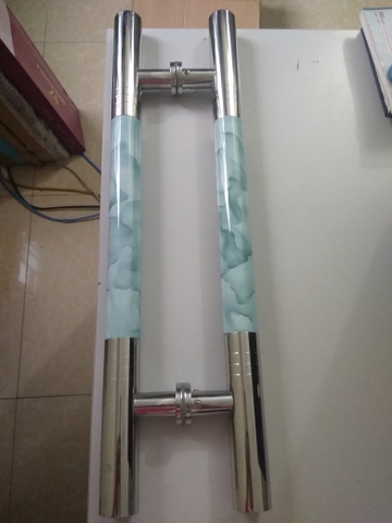 Tay kéo đẹp dài 60cm cho cửa thủy lực, Tay nắm cửa kính dài 60cm tâm lỗ 40cm