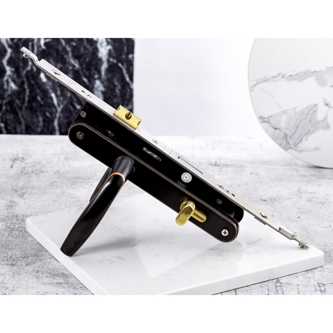 KHÓA TAY NẮM ĐA ĐIỂM HUY HOÀNG APEX66 MẠ ĐỒNG ĐEN AMERICAN