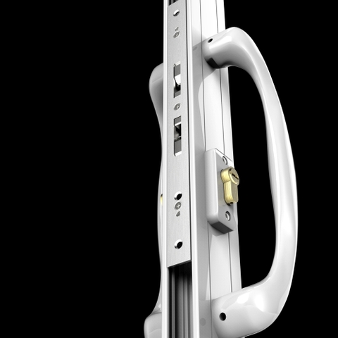 KHÓA TAY NẮM CỬA TRƯỢT AP 02 SƠN TRẮNG