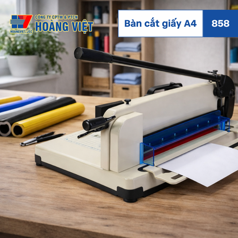 Bàn cắt giấy A4 Bosser 858 – Máy cắt giấy A4 văn phòng cắt giấy chính xác